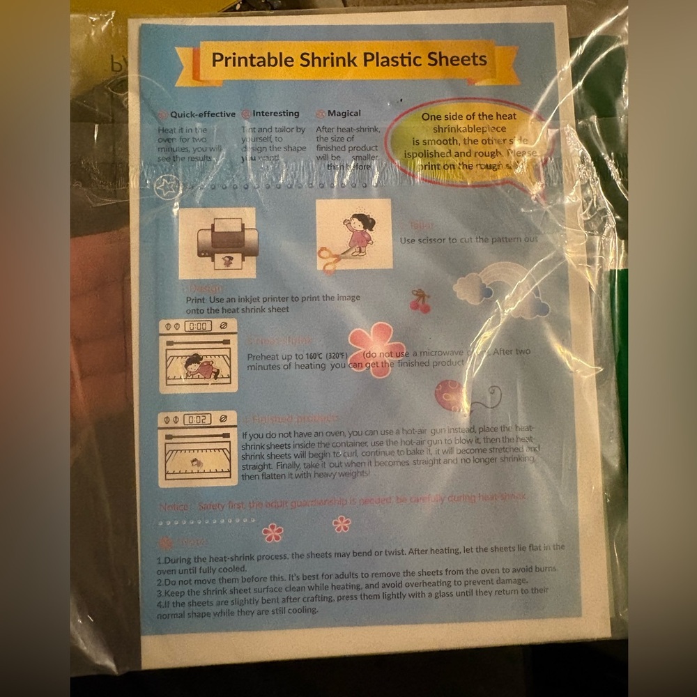 Printable Shrink Plastic Sheets